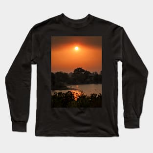 Hazy Morning Over the Lake Long Sleeve T-Shirt